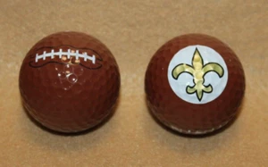 New Orleans SAINTS Football Logo Brown Golf Ball - Picture 1 of 1