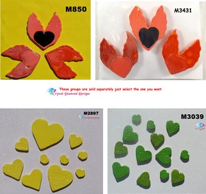 HEARTS - HANDMADE, CERAMIC MOSAIC TILES ( Pick you Group) - Picture 1 of 5