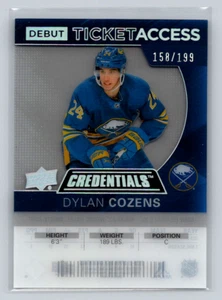 2020-21 UD Anmeldeinformationen #RTA-DC Dylan Cozens (RC) - Acetat Debüt Ticket 158/199 - Bild 1 von 2