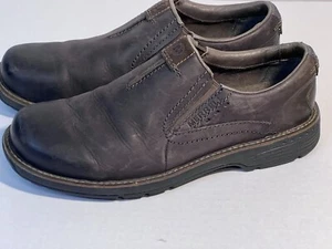 Merrell Shoes Mens Size 7 Brown Leather Slip-On Casual Comfort Chocolate Clean - Picture 1 of 11