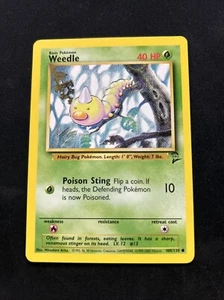 Weedle Base Set 2 100/130 Pokemon Card - Picture 1 of 8