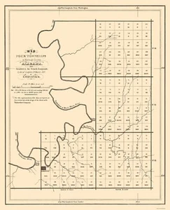 Mapa histórico del condado - Condado de Marengo Alabama - Paguenaud 1817 - 23 x 28,31 - Imagen 1 de 20
