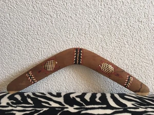 Bumerang Holz wiederkehrend Boomerang Australien orig. handgemacht lt. Etikett - Bild 1 von 5