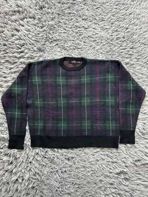 Suéter Ralph Lauren Para Mujer XL Tartán Cuadros Lana Tejido Cuello Redondo Verde Azul Jersey Foto 1 de 4