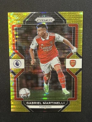2022-23 Panini Prizm EPL Gabriel Martinelli Gold Breakaway Prizm /10 - Arsenal - Image 1 of 4