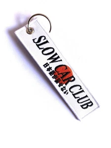 NEW Jet Tag Key Chain "Slow Car Club" Car Guy - Keychain Cars Trucks Gift - Picture 1 of 1