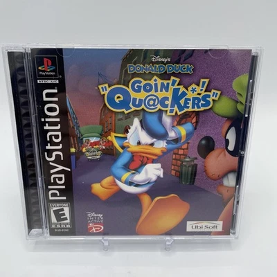 Disney's Donald Duck: Goin' Quackers PS1 PlayStation 1 Complete CIB + Reg Card - Image 1 of 4
