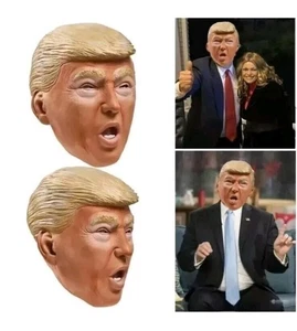 Kostüm Donald Trump Maske Kostüm Cosplay Party Promi Halloween Präsident - Bild 1 von 7