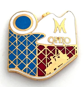 Prendedor de solapa vintage Odyssey of the Mind montaña rusa Ohio OM OotM - Imagen 1 de 3