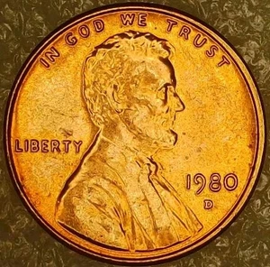 🔥 UNCIRCULATED (RD) 1980-D LINCOLN CENT DDO DDR RPM VARIETY - Picture 1 of 11