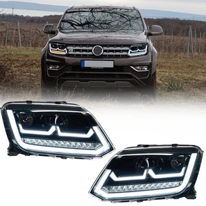 Montaje de faros LED DRL Sequential Turn luz delantera para VW Amarok 2010-22 - Imagen 1 de 6