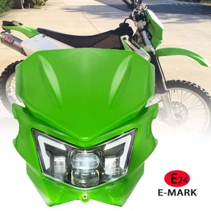 LED Headlight w/Fairing For Kawasaki KLX 450 400 300 KMX 250 200 KDX 125 200 220 - Picture 1 of 13