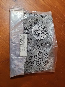 Tessuto 1 yd Jo-Ann Esclusivo Girocollo Fiori su Grigio NOS Leggi Etichetta Per Maggiori Info - Foto 1 di 3