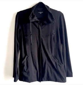Eileen Fisher Jacke schwarz Bio-Baumwollmischung Reißverschluss - Bild 1 von 8