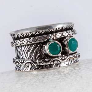 Super schöner Drehring, Bandring, Sterlingsilber, 925, zum Meditieren, Größe: 62 - Bild 1 von 4