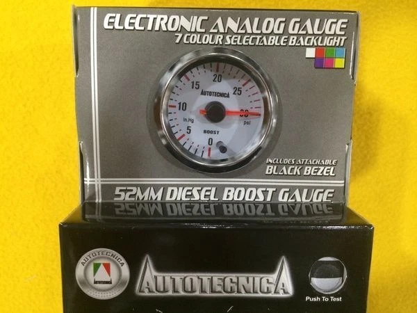Autotecnica G6148G7WD Boost gauge Turbo diesel 30 Psi (2 Bar) 52mm 2" White - Image 1 of 3