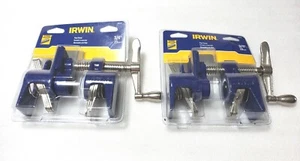 2 PACKS- IRWIN 224134 QUICK-GRIP CLUTCH LOCK 3/4" PIPE BAR CLAMPS   N£W - Picture 1 of 8