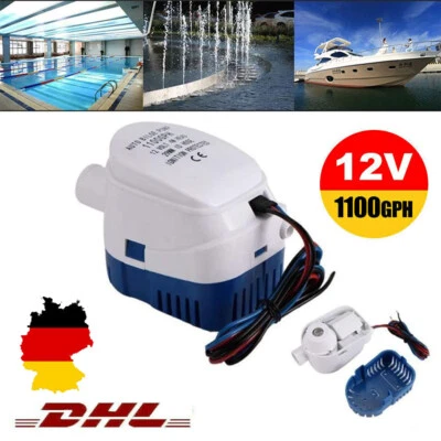 Bilgepumpen 12V Automatisch Tauchpumpe Wasserpumpe Lenzpumpe mit Schwimmschalter - Bild 1 von 4