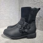 UGG Wilde Women's Size 7.5 US Black Leather Waterproof Double Buckle Boots