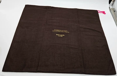 Cartera Kate Spade bolsa antipolvo 19”x 17” negra con cordón cartera almacenamiento lona Foto 1 de 4