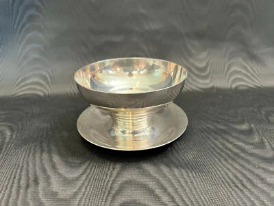 Plato Mappin & Webb Mappin London & Sheffield plato de plata cuenco de postre con placa inferior Foto 1 de 4