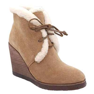 Splendid Women Fleece Lined Wedge Winter Bootie Catalina Size US 6 Brown Suede - Picture 1 of 6