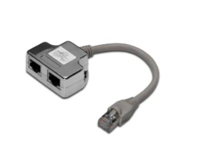 SDOPPIATORE ETHERNET 1 PLUG/M + 2 RJ45/F OL-SDCAT5 N9999115 (A/N 08260) nuovo - Immagine 1 di 2