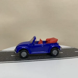 Siku Super #0839 Volkswagen VW Beetle Cabriolet 1303 LS Blue & Red Interior NM - Picture 1 of 12