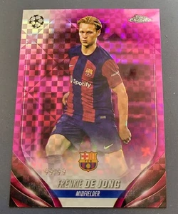 TOPPS CHROME UCC 23-24, FRENKIE DE JONG, MAGENTA X-FRACTOR, 99/99 - Picture 1 of 2