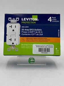New Leviton 20 Amp GFCI Outlets M32-GFNT2-4W - Picture 1 of 5