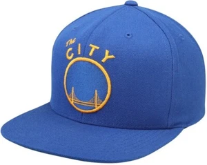Golden State Warriors Royal Mitchell & Ness Hardwood Classics Wool Snapback hat - Picture 1 of 4