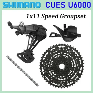 Shimano CUES U6000 11 Speed MTB Groupset Cassette Shifter Rear Derailleur Chain - Picture 1 of 10