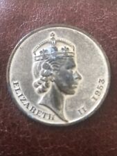 Queen Elizabeth 2 II QE2 Coronation 1953 Commemorative Medal Coin Raised Relief