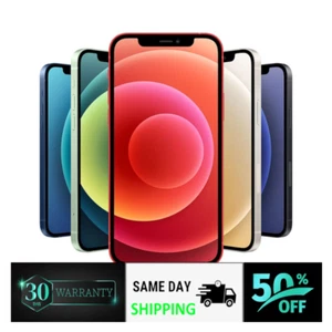 Apple iPhone 12 5G - Black, Red, 64GB/128GB - Unlocked, AT&T, T-Mobile, Verizon - Afbeelding 1 van 9