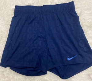 Nike Just Do It Dri Fit XS Shorts Blue Large Gym Workout Running Activewear 2190 - Picture 1 of 6