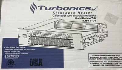Turbonics 8,400-Btu Kick Space Heater 25"D W/ Built-In Fan Gently Blow T-84 NIB - Image 1 of 3