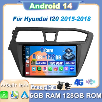 Für HYUNDAI i20 2015-2017 CarPlay Android 14 Autoradio GPS DSP AHD💥 6GB+128GB💥 - Bild 1 von 4