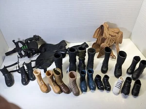 Mix Lot Of Various GI JOE Vintage Adventure Boots Shoes And a SADDLE - Picture 1 of 7