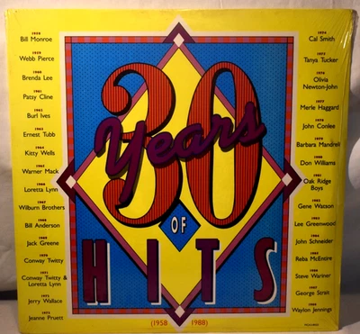 30 Years of Hits 1958-1988- MCA Vinyl LP 1988 Country 2 LP Set MCA 2-8025 Sealed - Image 1 of 4