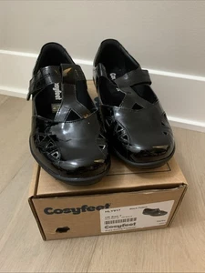 Cosyfeet Hayley Black Patent Extra Wide Footwear Shoes Women's Size 9 W - Picture 1 of 7
