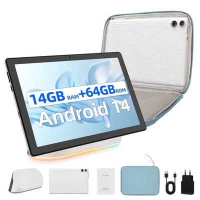 10-Zoll Android 14 Tablet 14 GB RAM und 64 GB ROM 800x1280 HD LCD WIFI Bluetooth - Bild 1 von 4