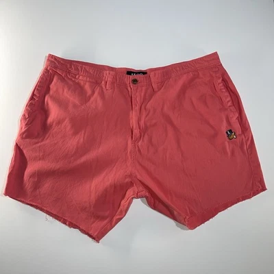 Pantalones Cortos Chinos AKOO Kilimanjaro Logo Zorro Rosa Salmón Talla 42 Dobladillo Crudo Algodón Informal Foto 1 de 4