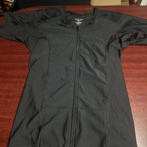 Postural Fitness by Alignmed Size XL Posture Shirt Zip Short Sleeve Black Mens - Picture 1 of 7