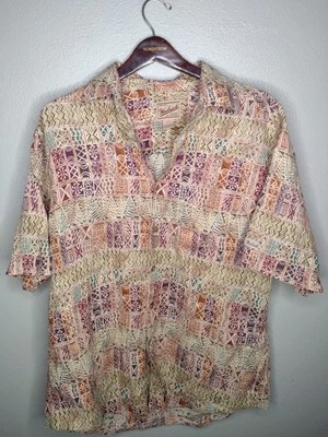 Camisa Tropical Hawaiana Woolrich De Colección Grande Abotonada Azteca Suroeste B11 Foto 1 de 4