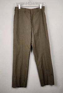 Pantalones de vestir vintage del ejército de Estados Unidos para hombre 31S mezcla de lana tropical oliva años 80 - Imagen 1 de 7