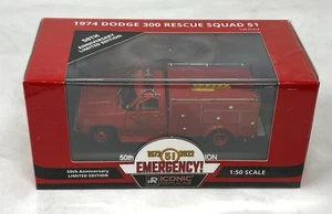 50th Anniversary Limited Edition 1974 Dodge 300 Rescue Squad 51 Iconic Replicas - Picture 1 of 10