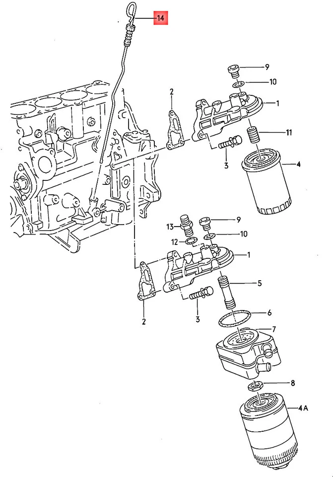 Varilla de medición de aceite original AUDI VW 100 Avant quattro 200 4000 5000 80 90 053115611C Foto 1 de 1