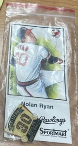 Nolan Ryan No Hitter #1 Pin & Card 1973 Angels 3 Royals 0 Rawlings Sportmart - Picture 1 of 4