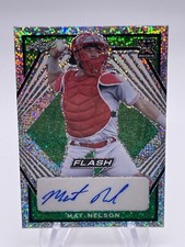 2021 Leaf Flash Mat Nelson Auto Autograph Green /25 #BA-MN1