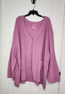 Woman Within Women's Plus Size 5X Long-Sleeve Shaker Cardigan Sweater - Picture 1 of 4